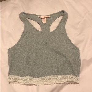✨3 for $25✨  VS Gray Racerback Crop Top